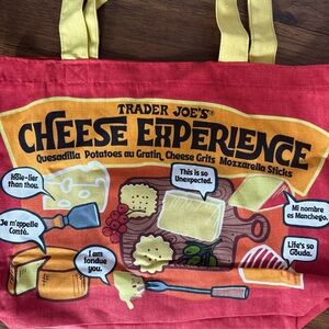 Trader Joe's Cheese Experience Tote Bag - Red and Yellow